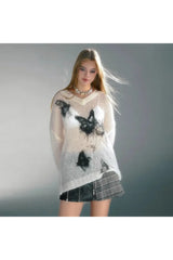 Ethereal Butterfly Knit Sweater