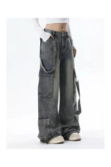 Extreme Wide-Leg Cargo Jeans