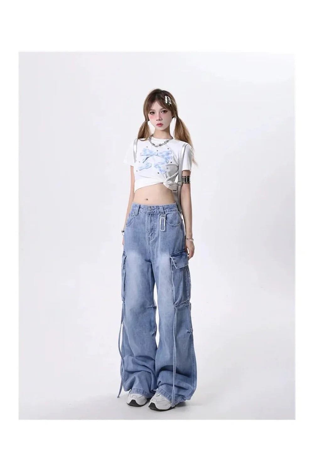 Extreme Wide-Leg Cargo Jeans