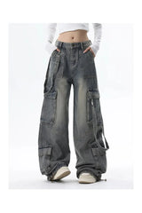 Extreme Wide-Leg Cargo Jeans