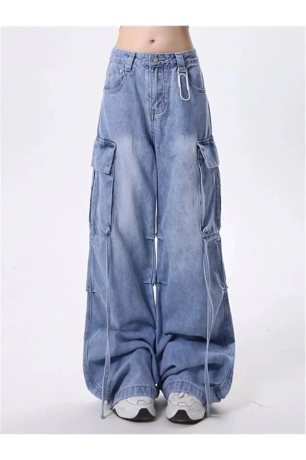 Extreme Wide-Leg Cargo Jeans