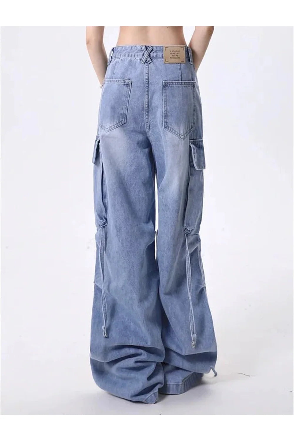 Extreme Wide-Leg Cargo Jeans