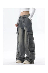 Extreme Wide-Leg Cargo Jeans