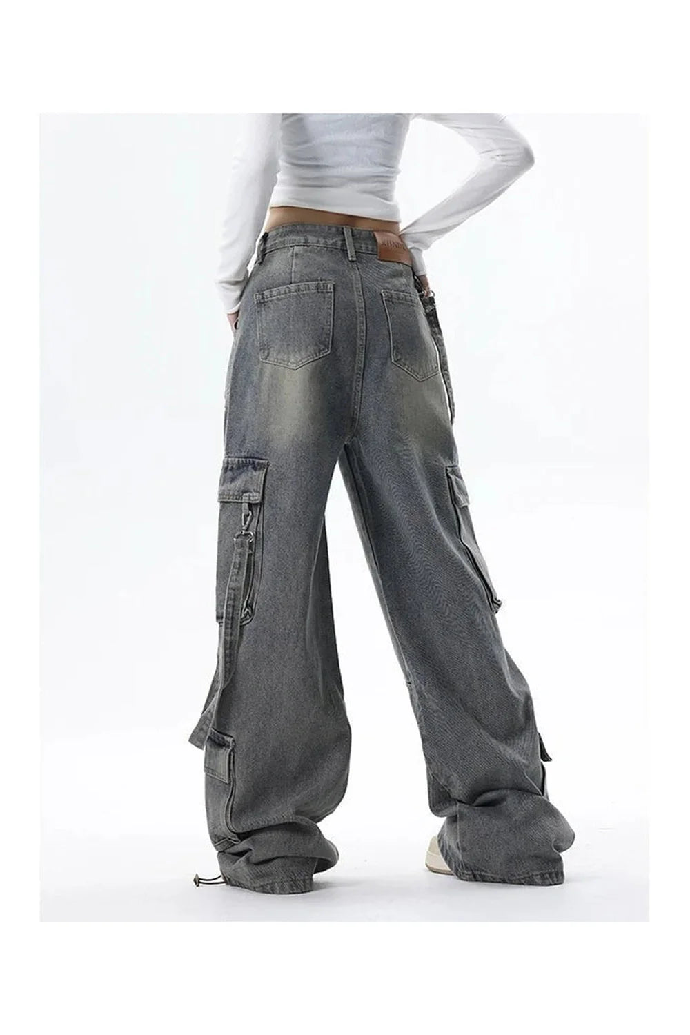 Extreme Wide-Leg Cargo Jeans