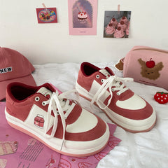 Casual Strawberry Red Sneakers BE782