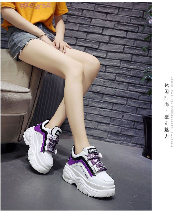Lettering Color Block Platform Sneakers