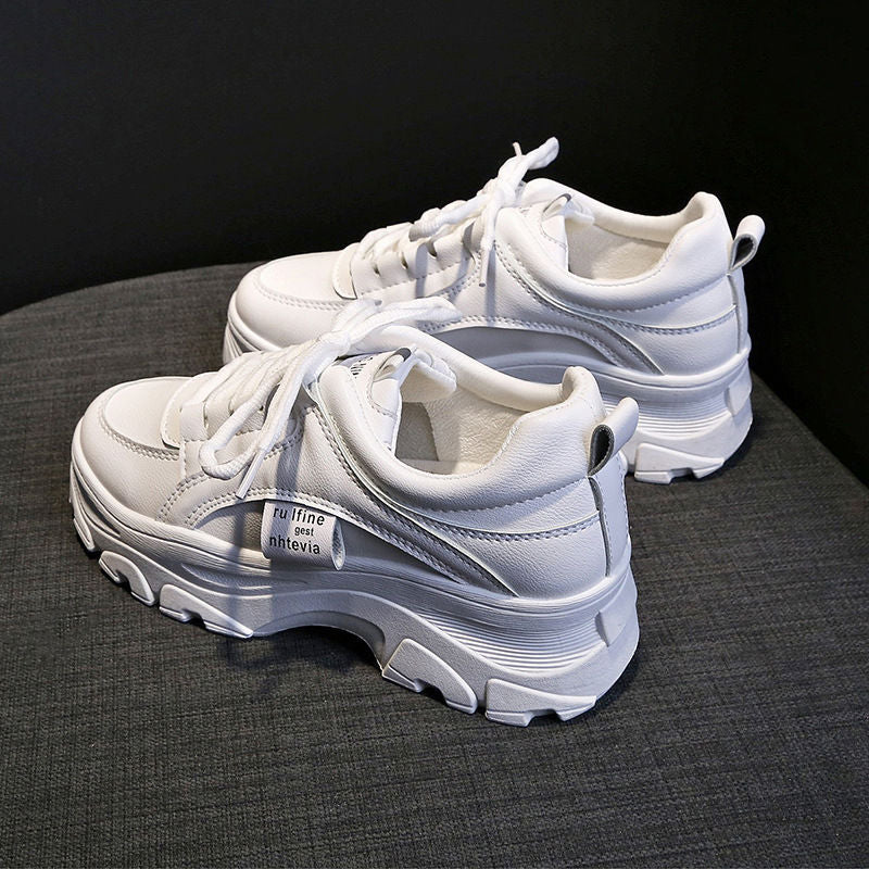 Faux-Leather  Platform Sneakers