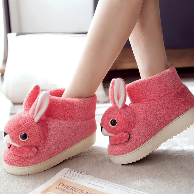 4 Colors Kawaii Animal Fleece Shoes