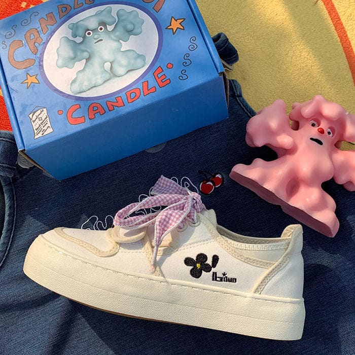 Floral Gingham Sneakers
