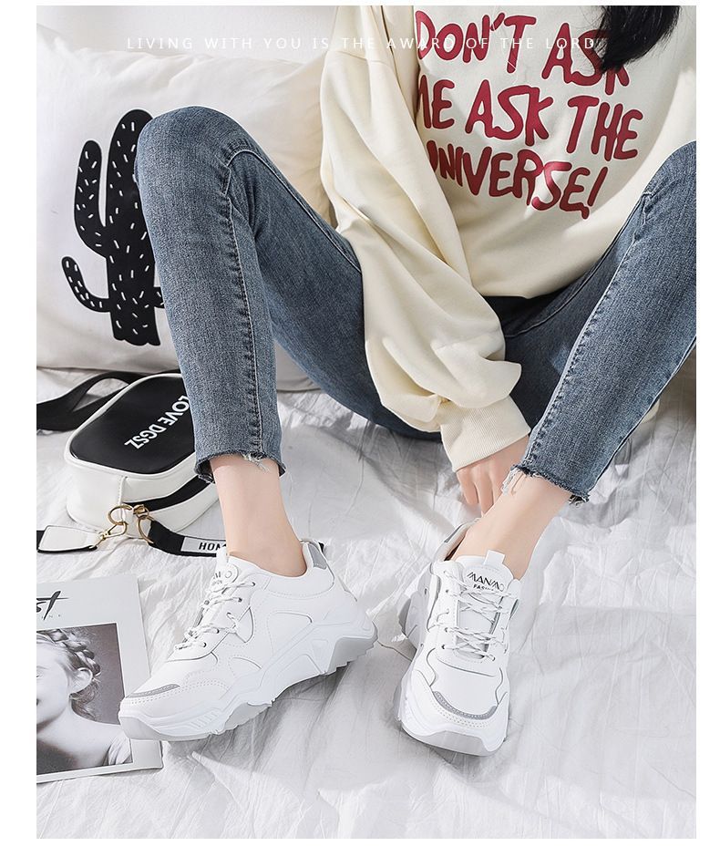 Lettering Panel Platform Chunky Sneakers