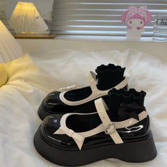 Vintage Black/White Mary Jane Shoes BE1237