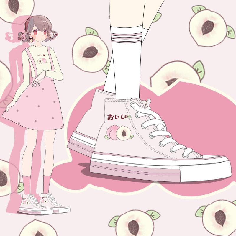 Sweet Peach Canvas Shoes