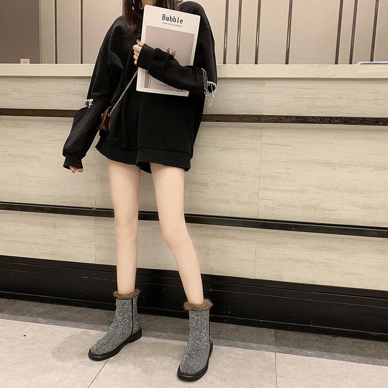 3 Colors Fluffy Crystal Martin Boots