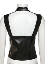 Faux Leather Tank Top