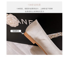 Rhinestone Ribbon Mary Jane Shoes