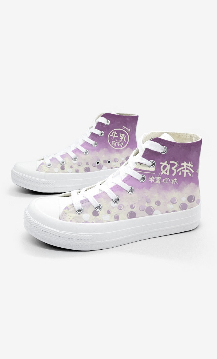 Japanese Colorful Hand Painted Canvas Shoes