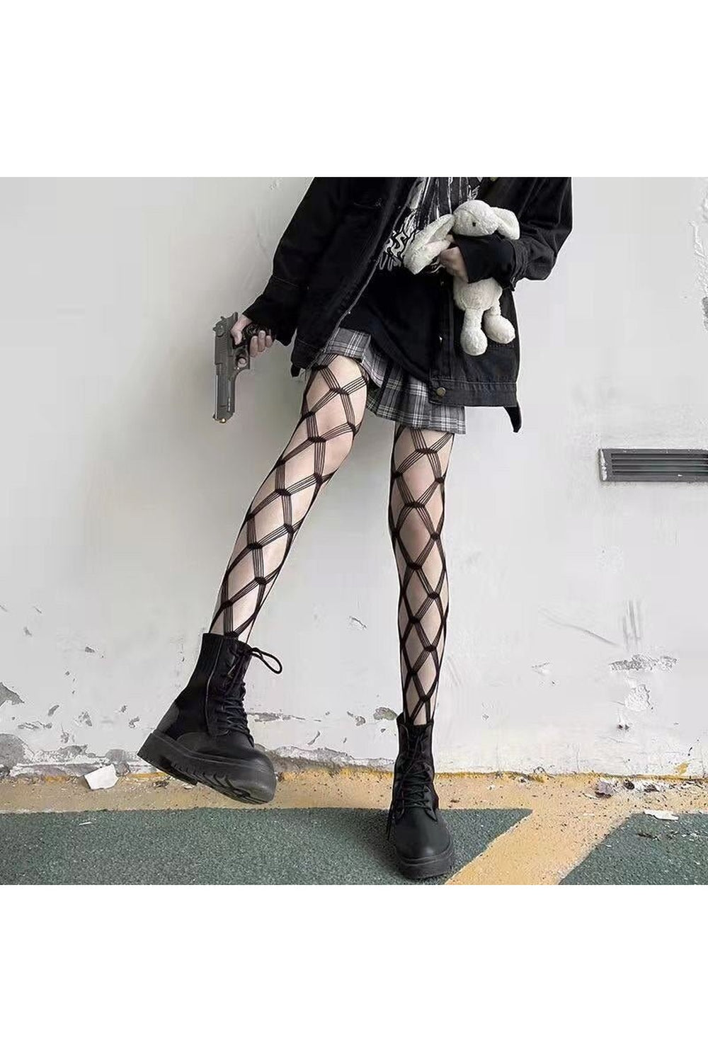 Fishnet High Waist Stockings