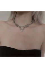 Colliers Punk Coeur Flamme