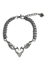 Colliers Punk Coeur Flamme