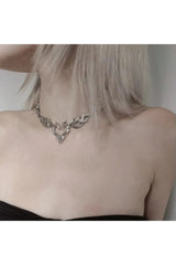 Colliers Punk Coeur Flamme
