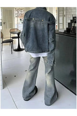 Flare Grunge Denim Pants