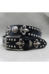 Fleur-de-Lis Studded Gothic Belt