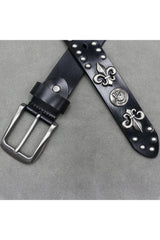 Fleur-de-Lis Studded Gothic Belt