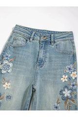 Floral Meadow Embroidered Jeans