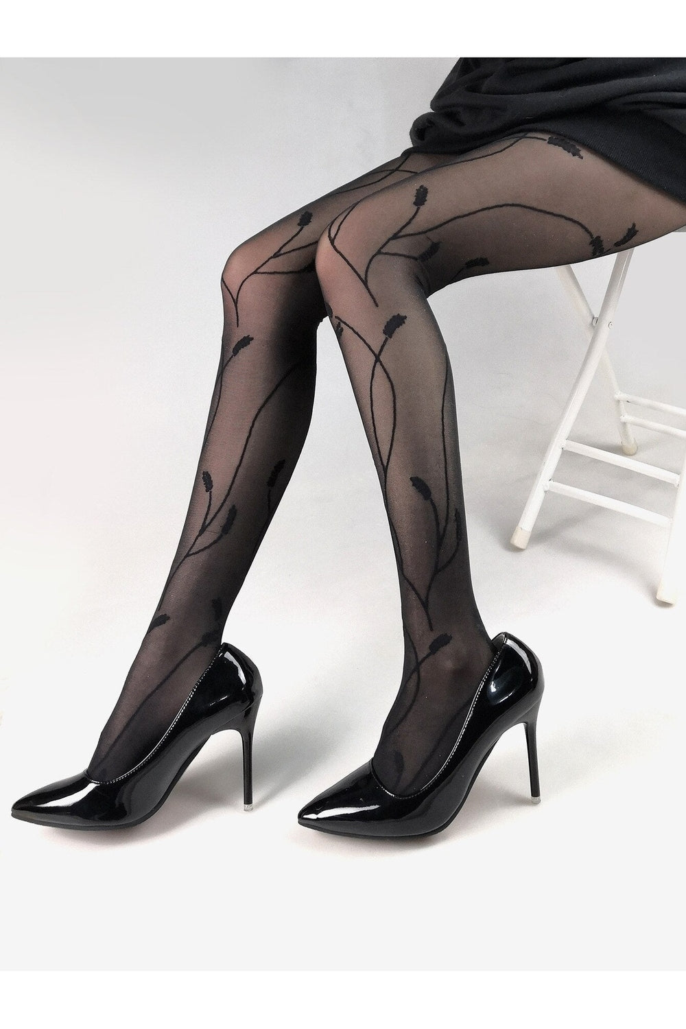 Floral Mesh Fishnet Tights