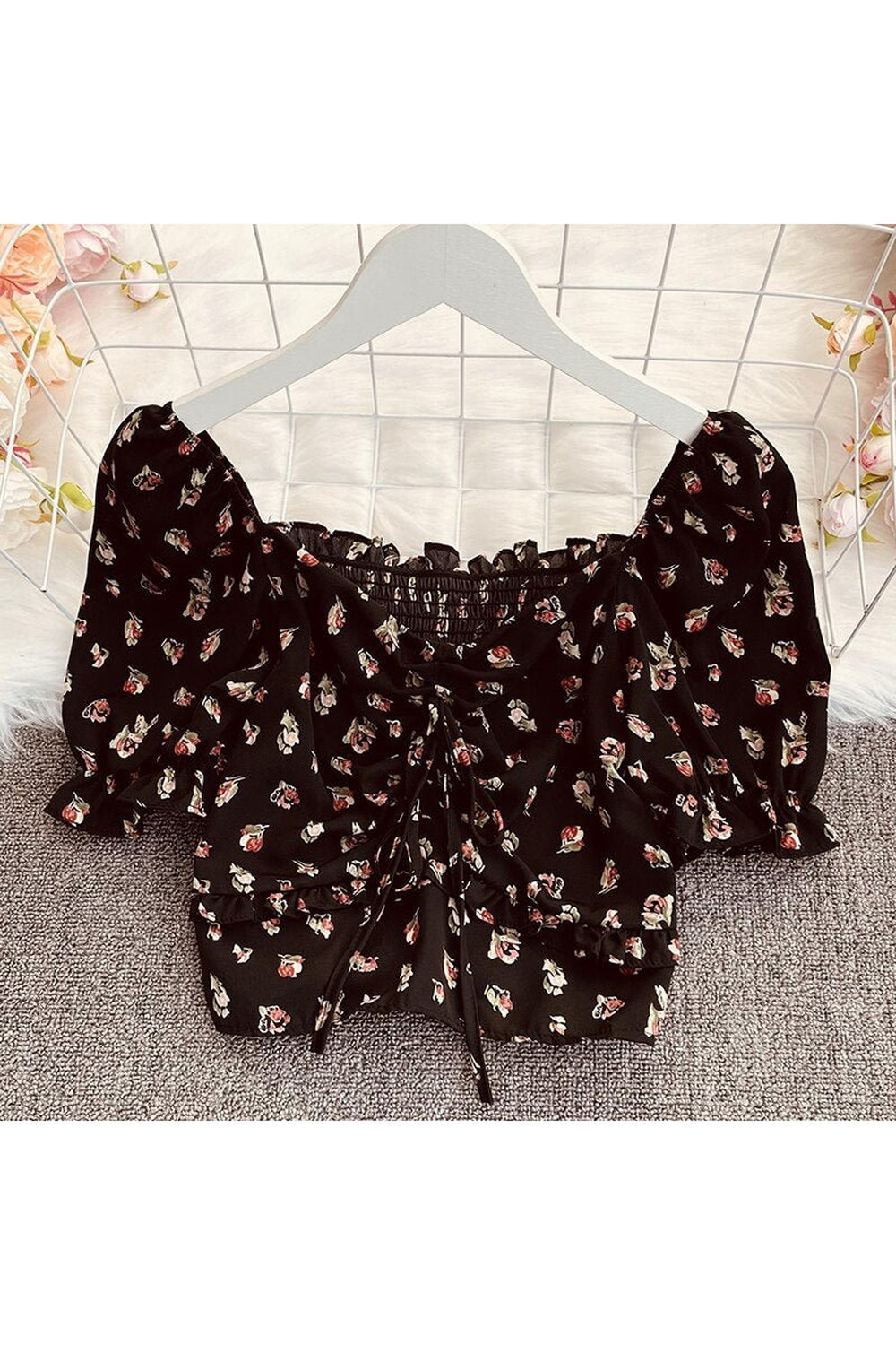 Floral Print Chiffon Blouse