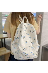 Floral Print College Backpack