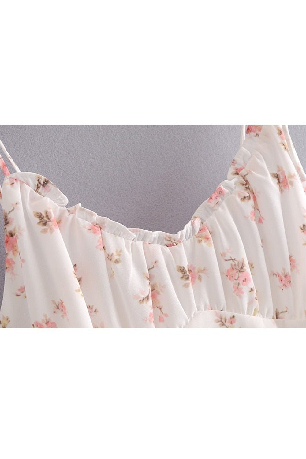 Robe spaghetti à imprimé floral