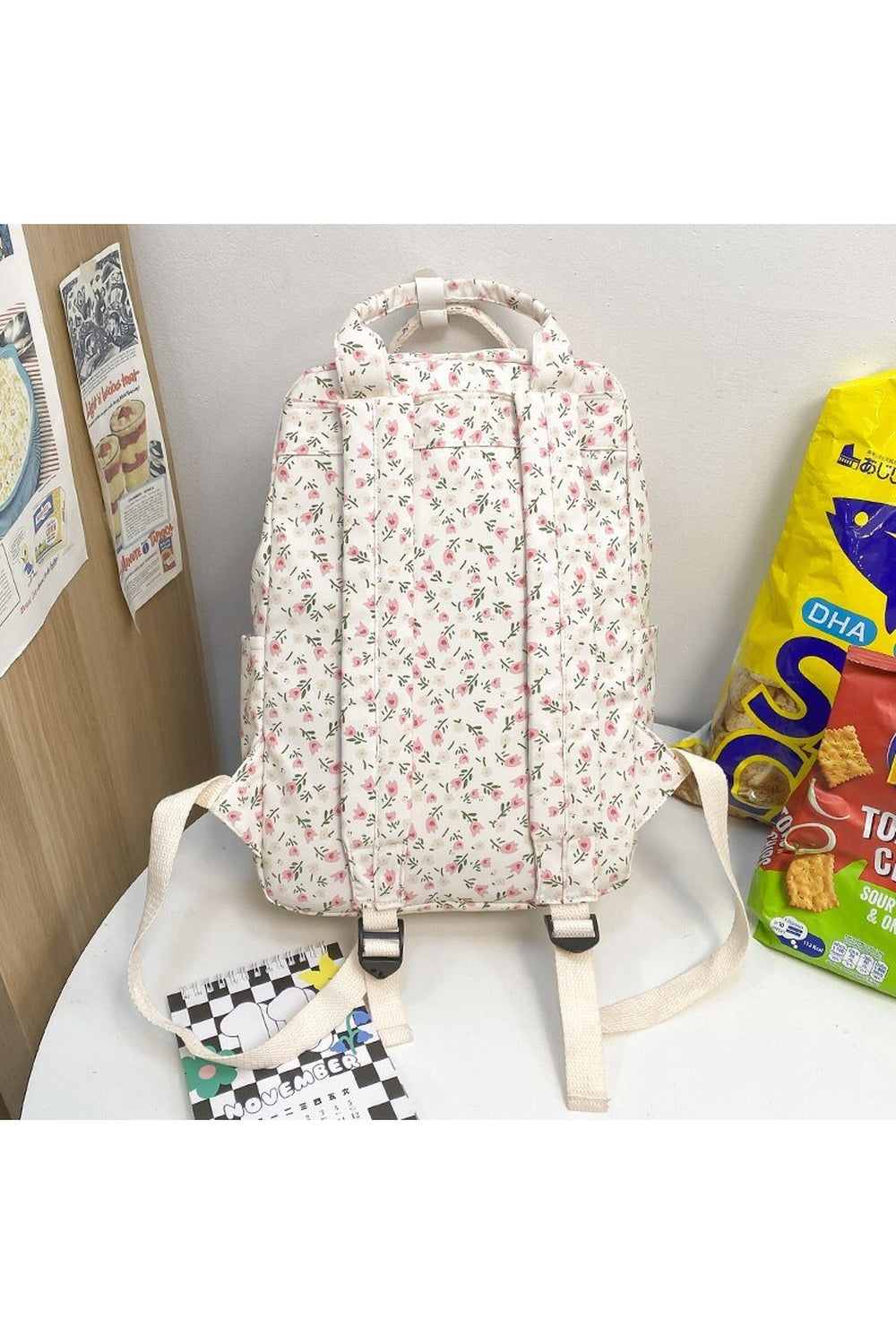 Floral Print Student Backpack