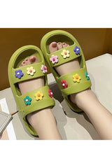 Flowers Platform Sandals