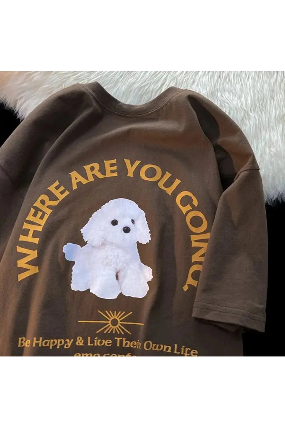 Fluffy Pup Graphic T-shirt