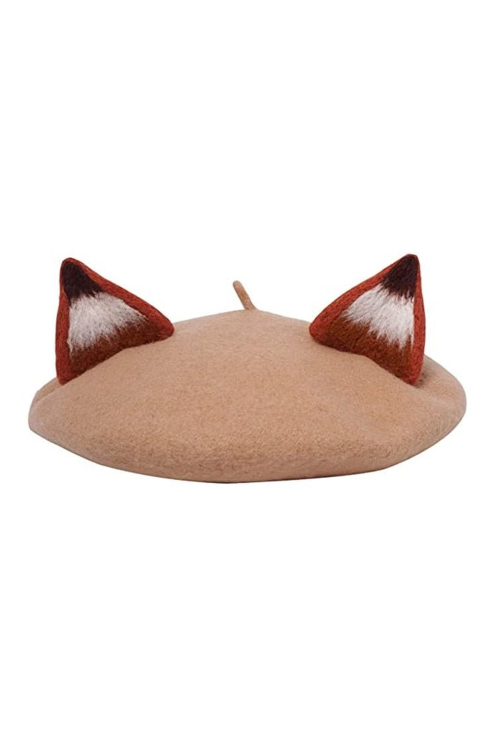 Béret en laine à oreilles de renard