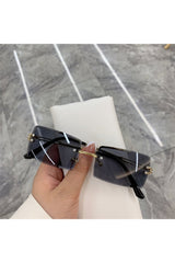 Frameless Rectangle Shades Sunglasses