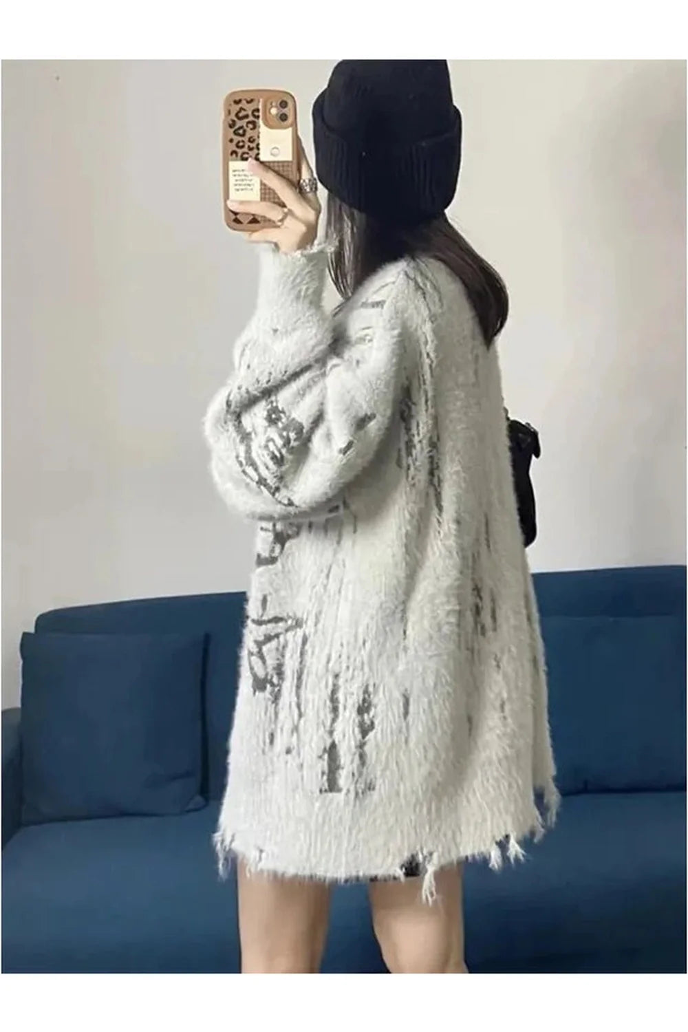 Fall Frosty Florals Cozy Cardigan