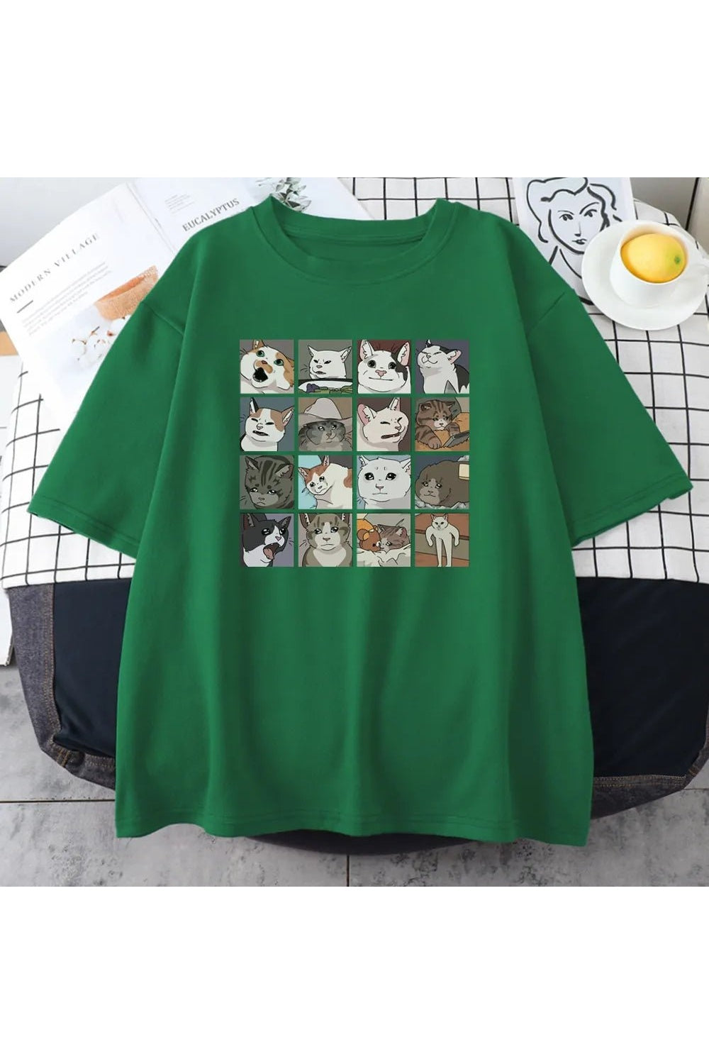 Funny Cat Meme Oversize T-Shirt