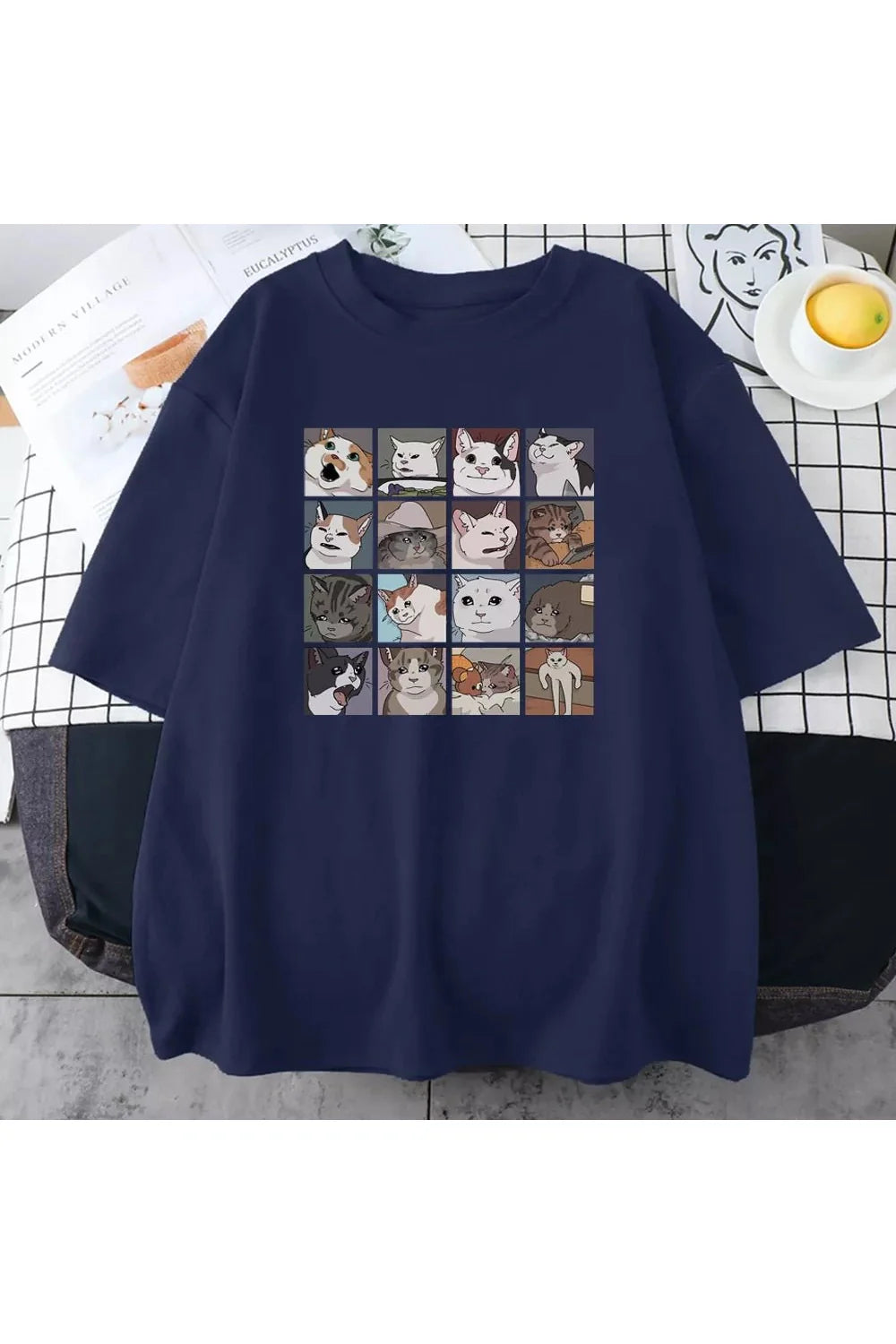 Funny Cat Meme Oversize T-Shirt