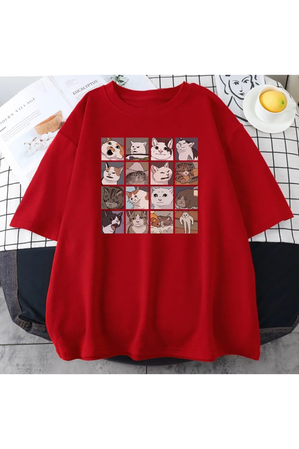 Funny Cat Meme Oversize T-Shirt