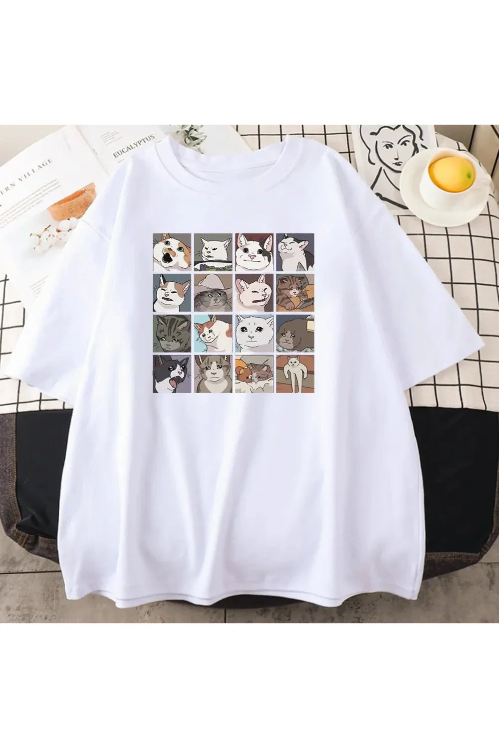 Funny Cat Meme Oversize T-Shirt