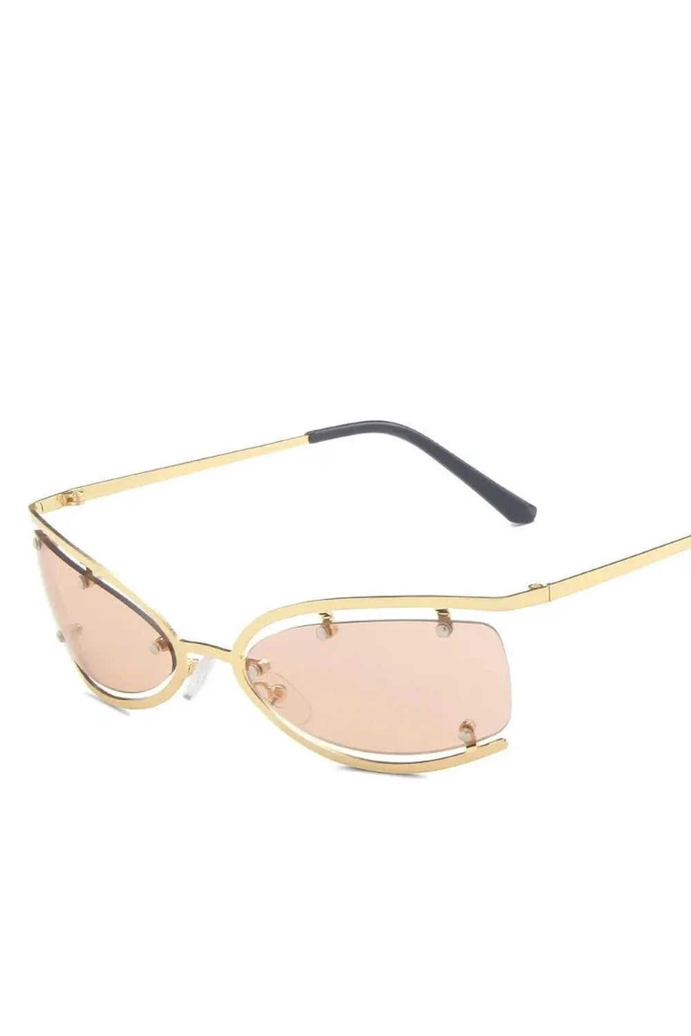 Futuristic Cat Eye Metal Sunglasses