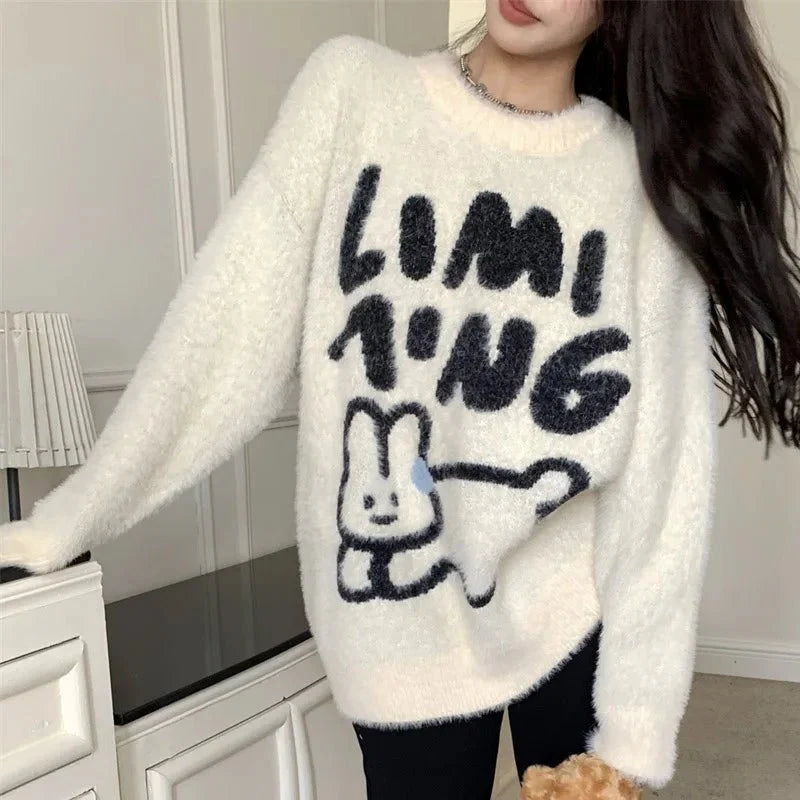 Fuzzy Bear Graphic Sweater