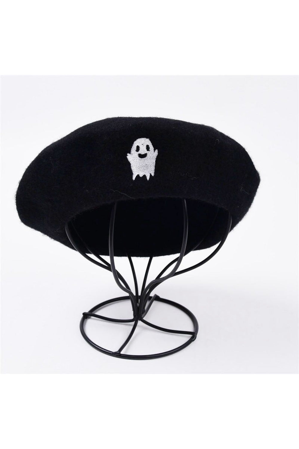 Béret d'Halloween brodé fantôme