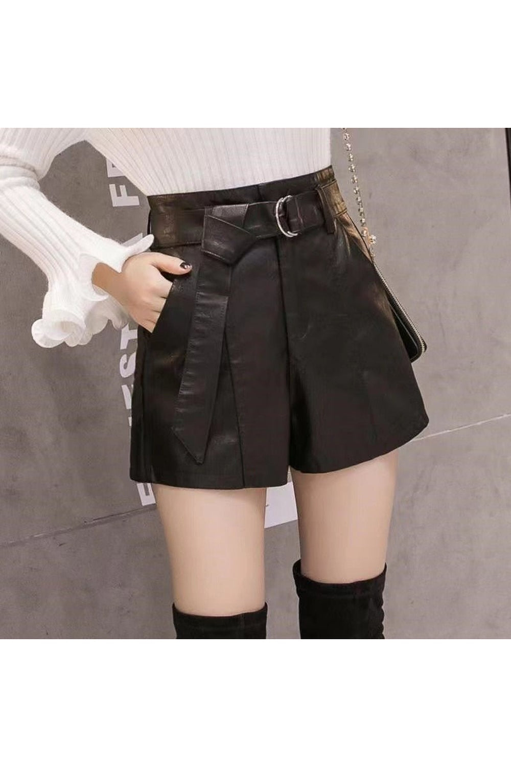 Girls PU Shorts