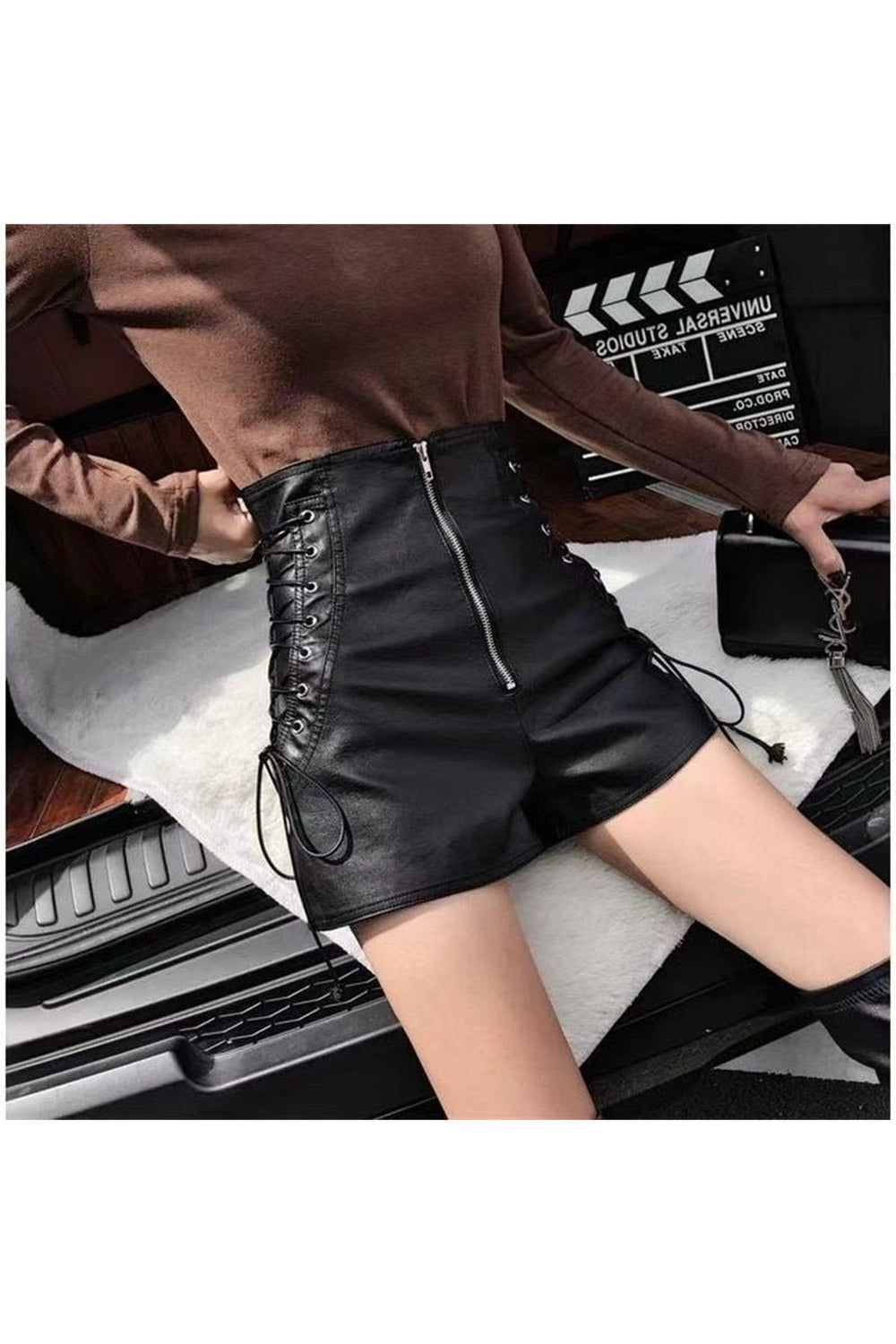 Girls PU Shorts