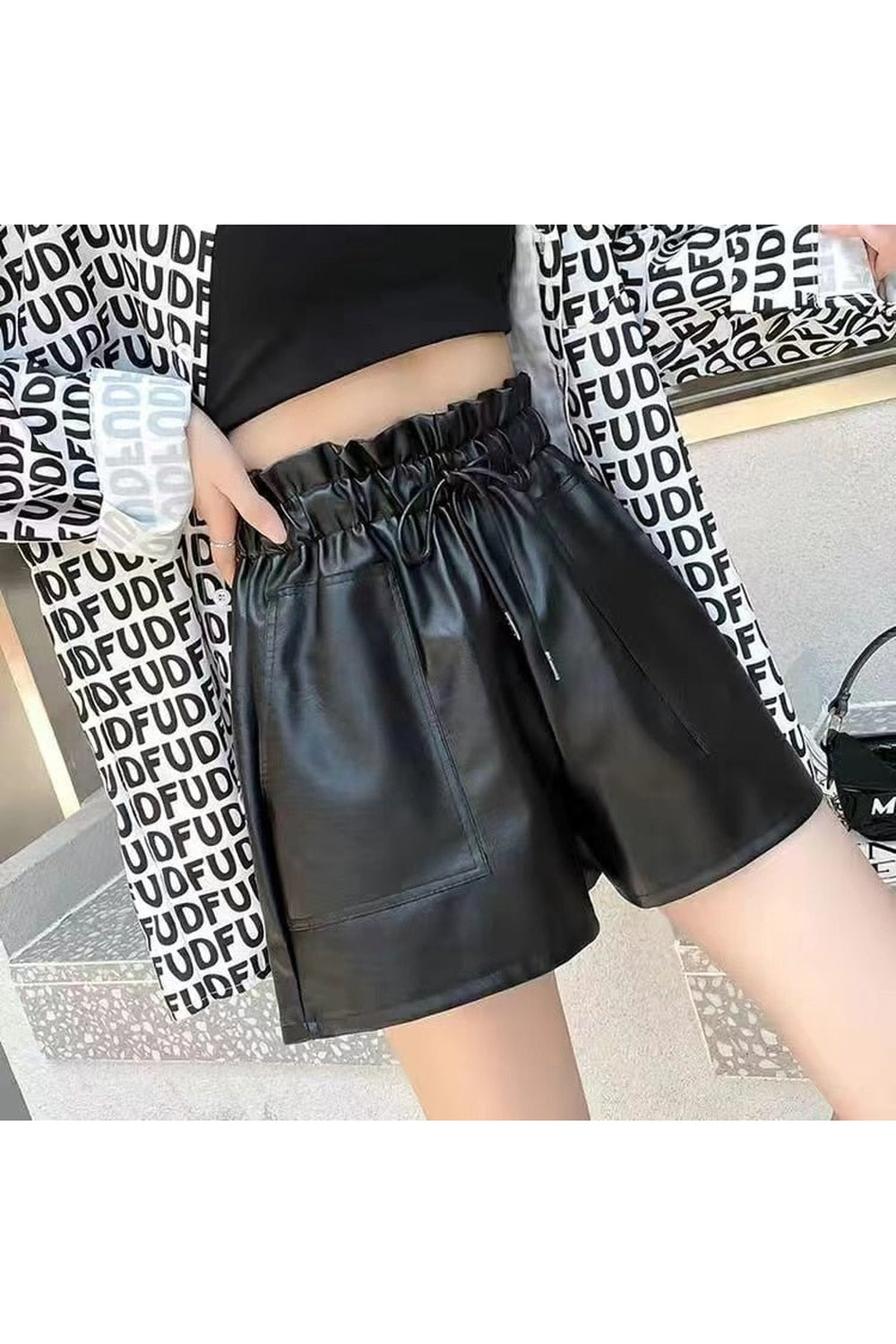 Girls PU Shorts