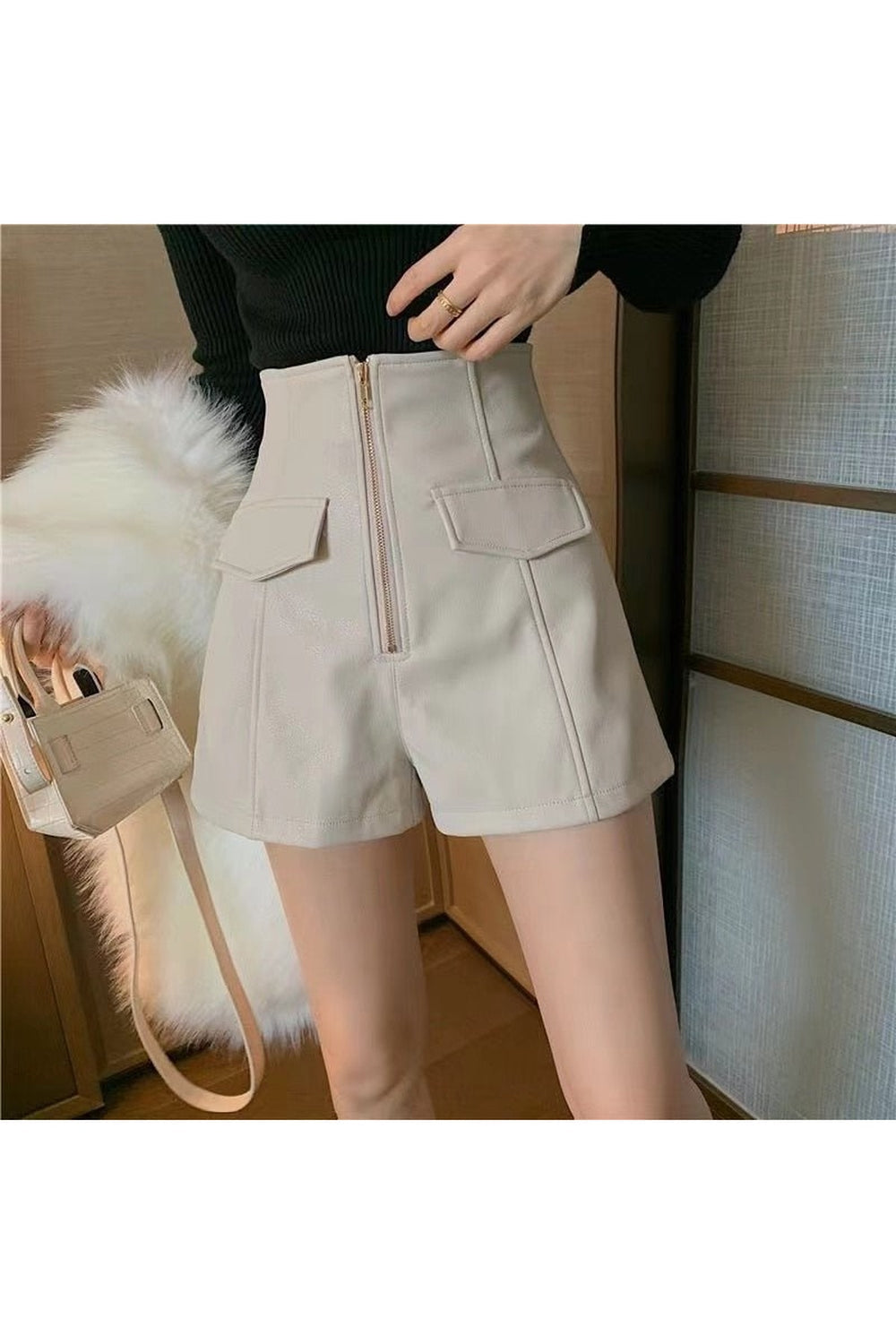 Girls PU Shorts