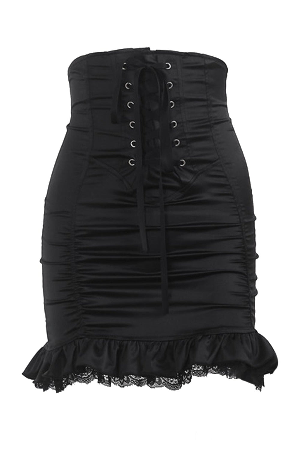 Jupe moulante noire gothique
